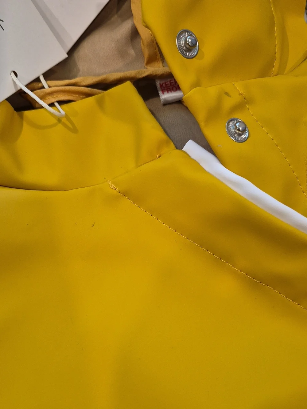 Zara Yellow Hooded Poncho Raincoat
